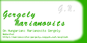 gergely marianovits business card